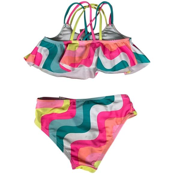 Betsey Johnson Unicorn Swimwear Used Size 6 Two Piece Colorful Great Condition - Picture 2 of 8